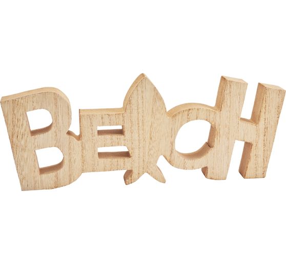 Inscription en bois style marin VBS « Beach »