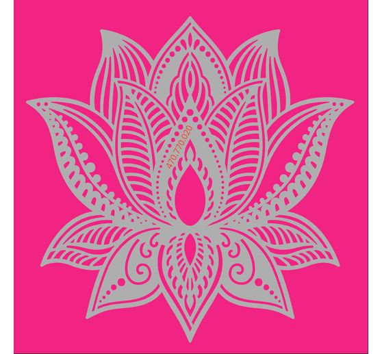 Pochoir « Fleur de lotus », 15 x 15 cm