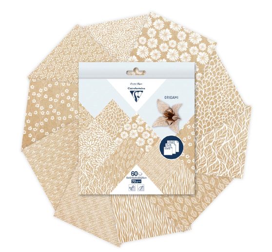 Assortiment de papier de pliage « Papier kraft floral »