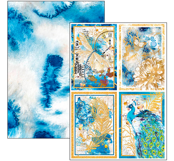 Paper set "Indigo"