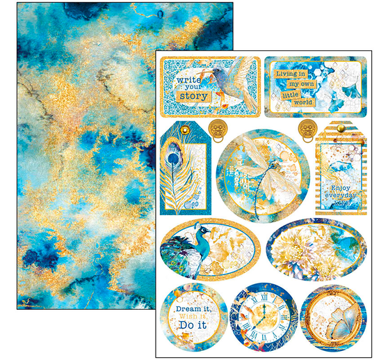 Paper set "Indigo"