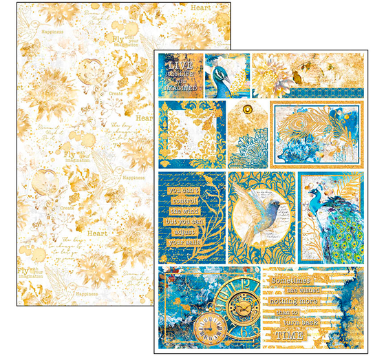 Paper set "Indigo"