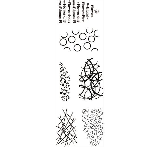 Silicone stamp for folding flower "Design"