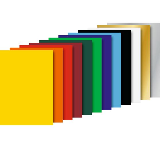 Bloc de papier gommé brillant « Couleurs assorties »