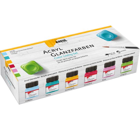 Coffret de peintures acryliques brillantes KREUL « Color Living »