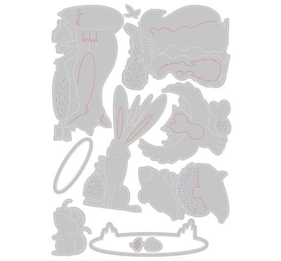 Gabarit d’estampe Sizzix Thinlits « Forest Animals »