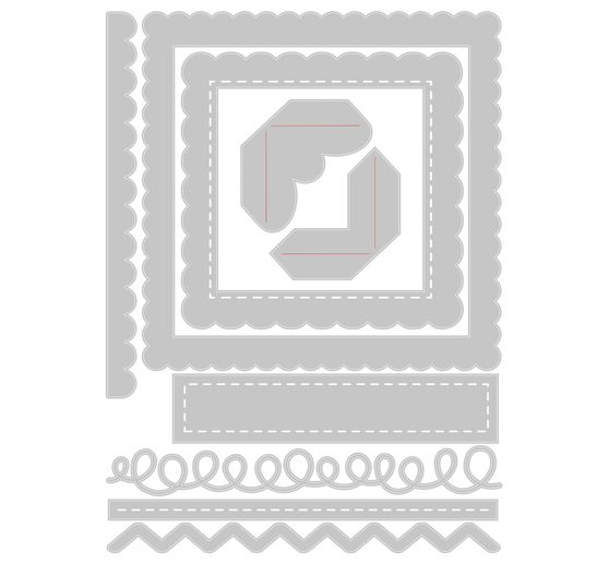 Sizzix Thinlits punching template "Fabulous Frames & Borders"