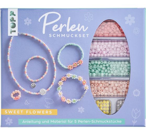 Coffret bijoux en perles « Sweet Flowers »