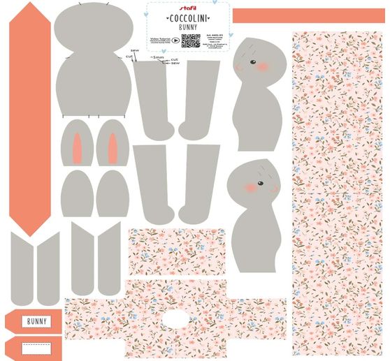 Kit de couture doudou Coccolini « Bunny »