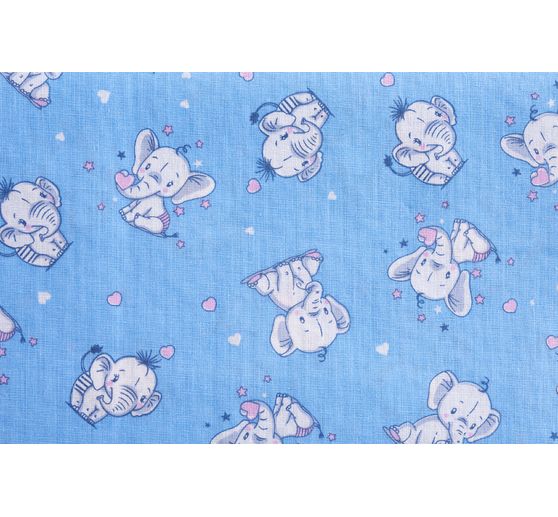 Tissu coton au mètre « Petits éléphants »
