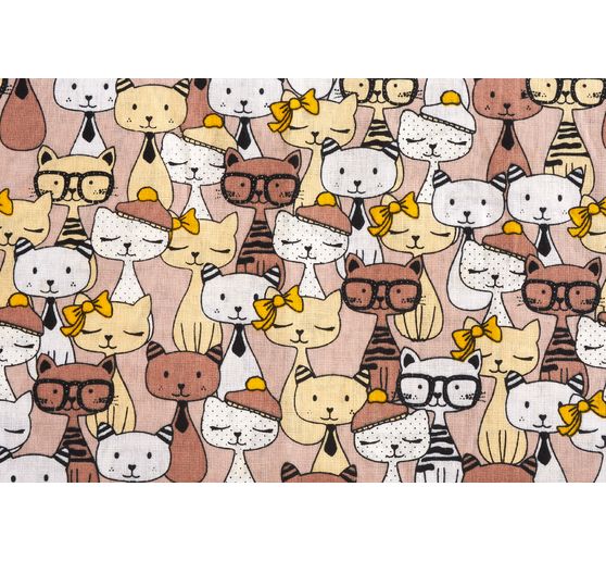 Tissu coton au mètre « Funny Cats »