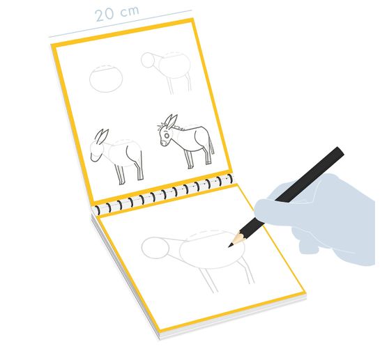 Carnet de dessin Avenue Mandarine « Graffy Nature Learn – La ferme »