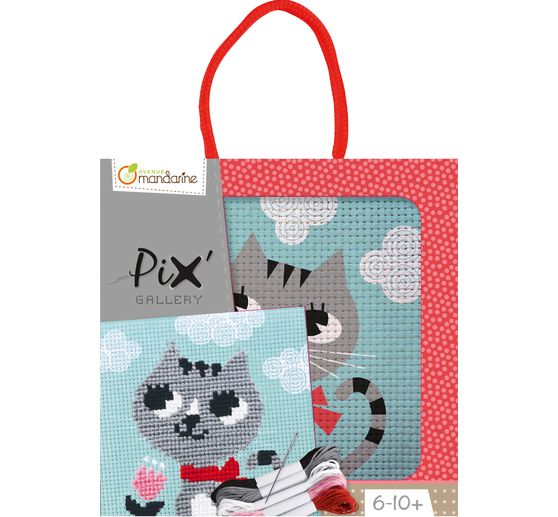 Kit de broderie Avenue Mandarine « Pix' Gallery – Chat »