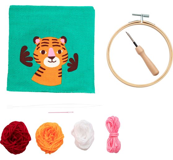 Kit punch needle Avenue Mandarine « Tigre »