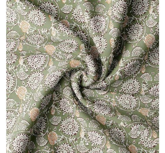 Tissu coton au mètre « Jivana Khaki »