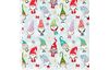 Tissu imprimé aspect lin au mètre « Lutins de Noël »