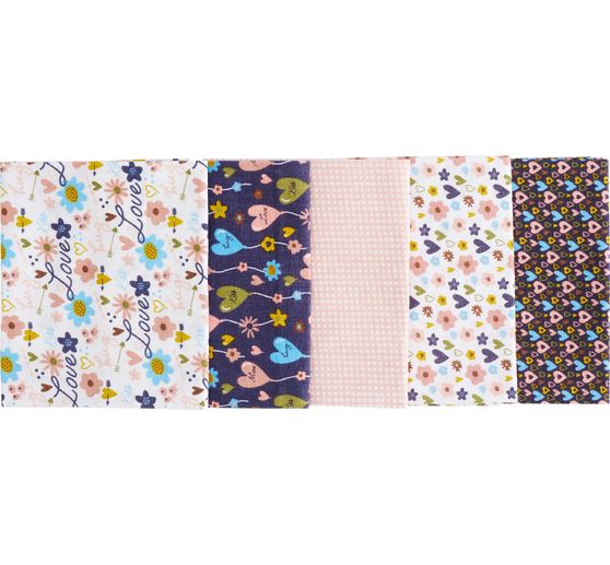 Assortiment de tissus Patchy « Hearts & Flowers »