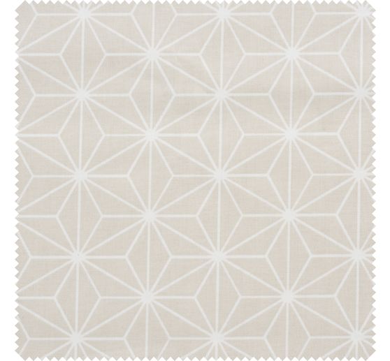 Tissu coton au mètre « Etoile géométrique », enduction polyester