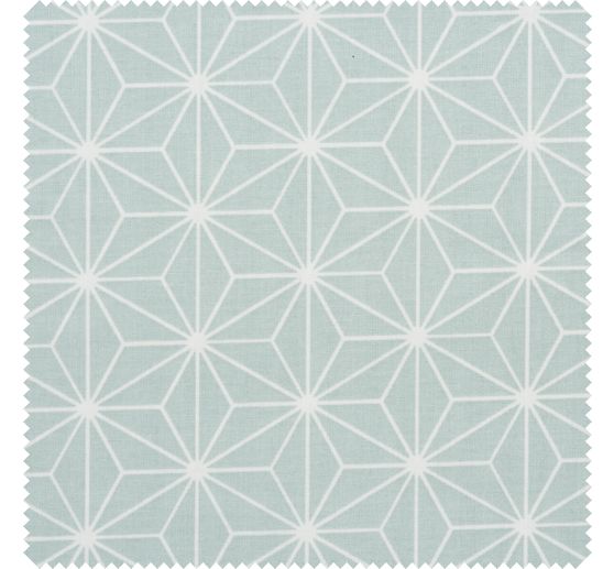 Tissu coton au mètre « Etoile géométrique », enduction polyester