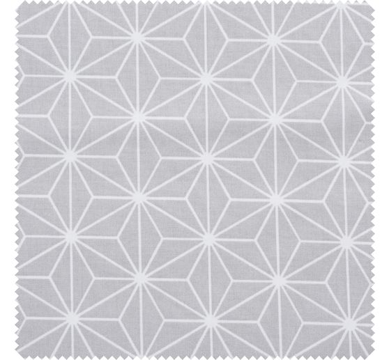 Tissu coton au mètre « Etoile géométrique », enduction polyester