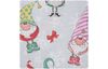 Tissu imprimé aspect lin au mètre « Lutins de Noël »