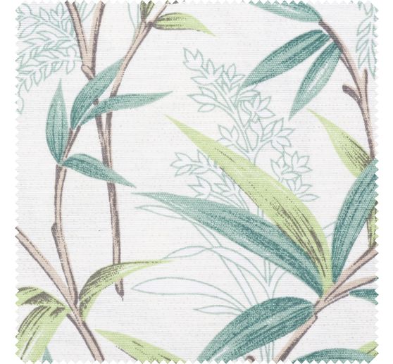 Motif fabric linen look "Bambu"