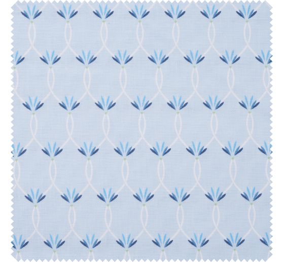 Tissu coton au mètre « Most Beautiful » Floretta bleu clair