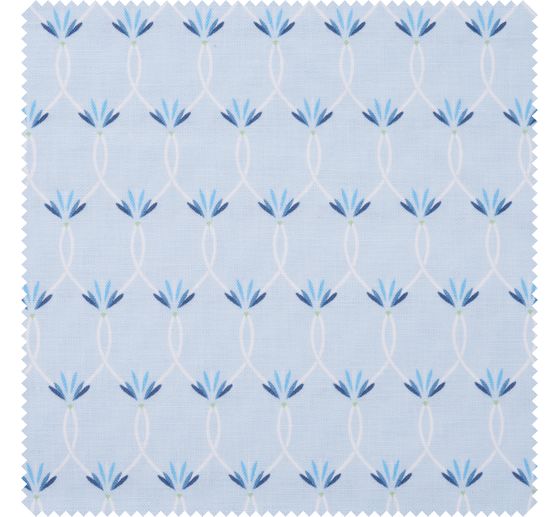 Tissu coton au mètre « Most Beautiful » Floretta bleu clair