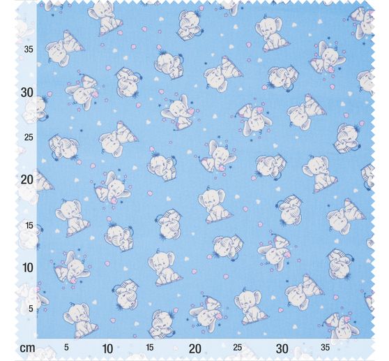 Cotton fabric "Little elephants"