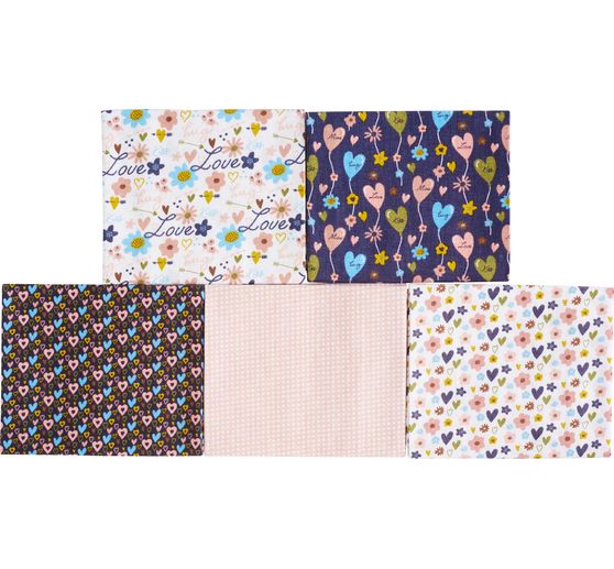 Assortiment de tissus Patchy « Hearts & Flowers »
