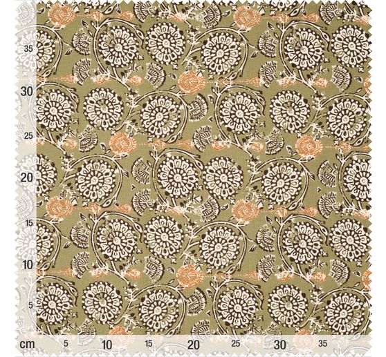 Tissu coton au mètre « Jivana Khaki »