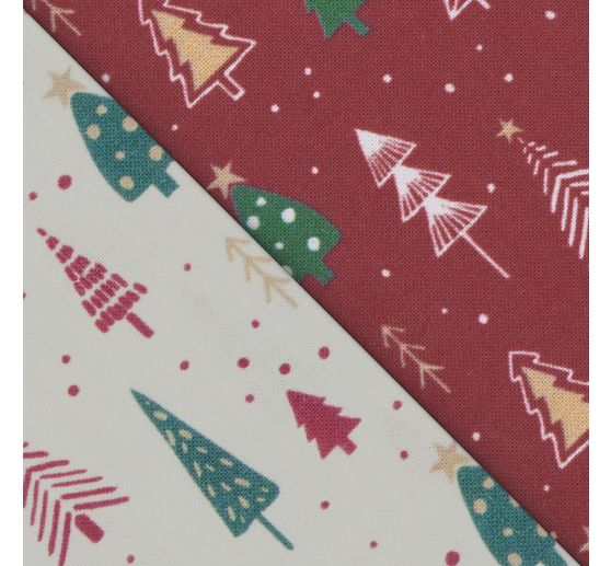 Tissu coton au mètre « Sapins »