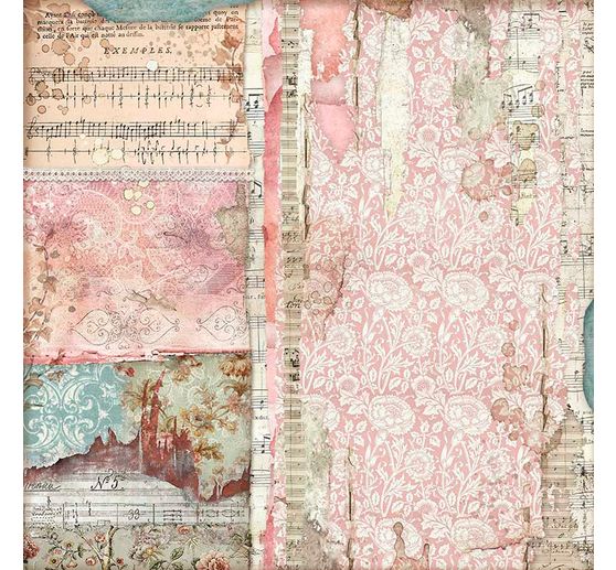 Scrapbook block "Passion", 10 sheets, 30.5 x 30.5 cm