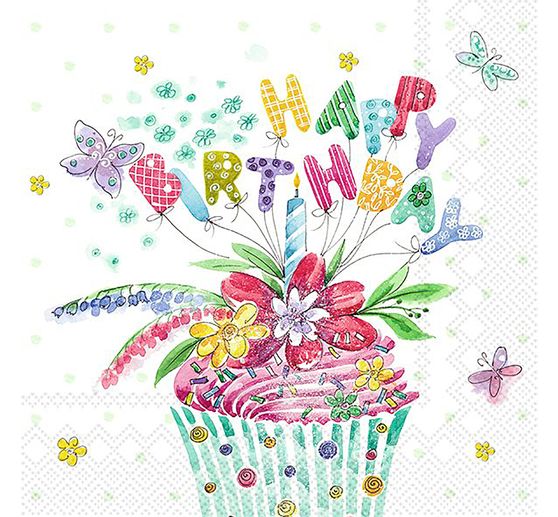 Serviette « Birthday Cake »