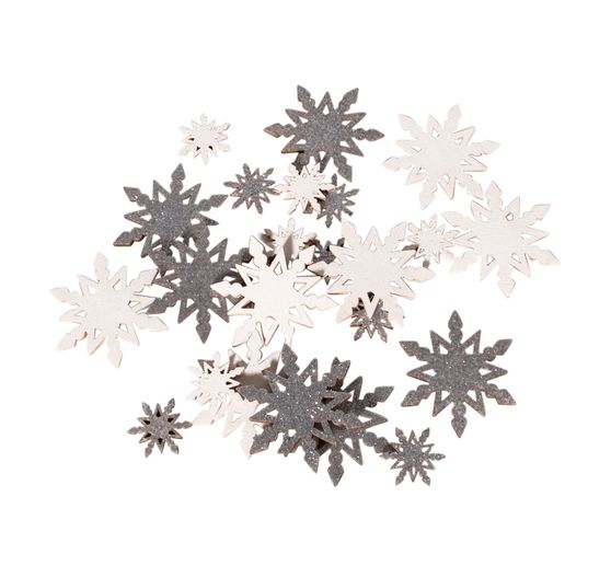 Scatter decoration snowflake "Snaedis", white/silver