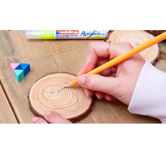 Marqueurs acrylique edding 5100 « Pastel », pointe moyenne, set de 5