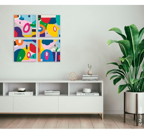 Coffret de peintures alkydes à base d'eau Marabu Green « BASIC » 