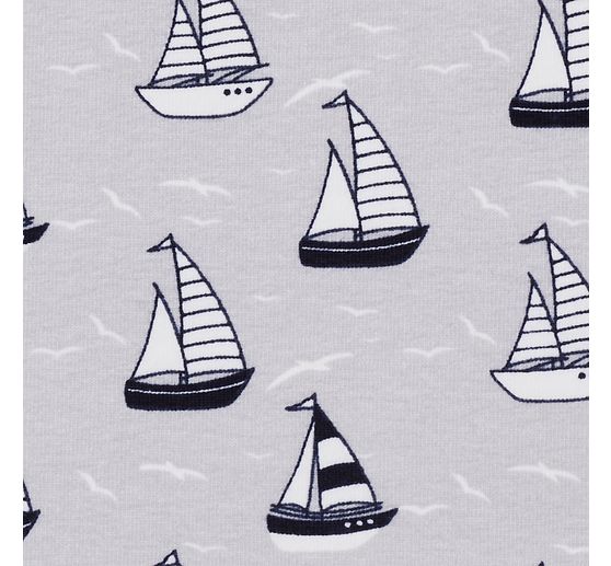 Tissu jersey au mètre « Voiliers »