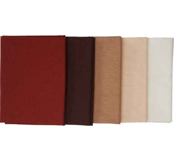 Assortiment de tissus unis Patchy « Naturel - Marron »