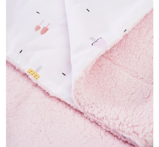 Tissu polaire au mètre « Agneau Rose »