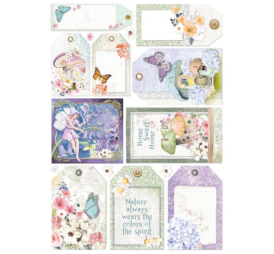 Set de papier « Enchanted Land », 9 feuilles, A4
