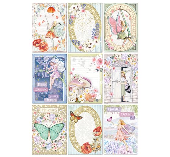 Set de papier « Enchanted Land », 9 feuilles, A4
