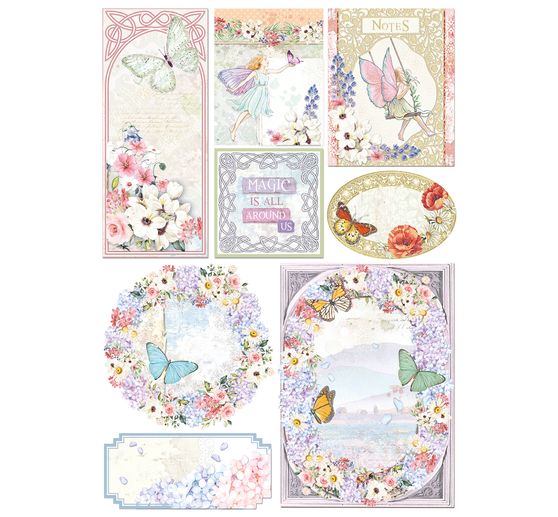 Set de papier « Enchanted Land », 9 feuilles, A4