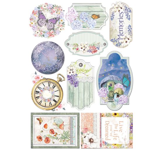 Set de papier « Enchanted Land », 9 feuilles, A4
