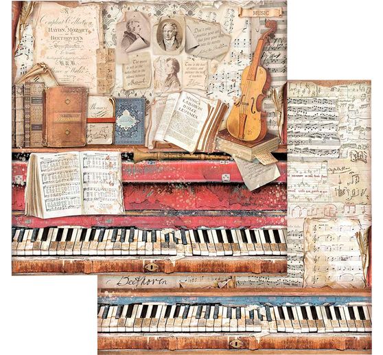 Bloc de papier scrapbooking « Vintage Library »