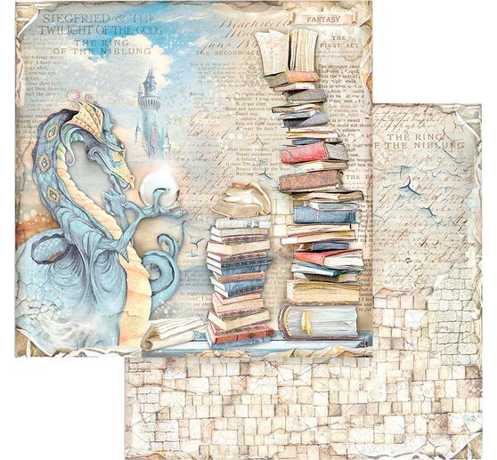 Bloc de papier scrapbooking « Vintage Library »