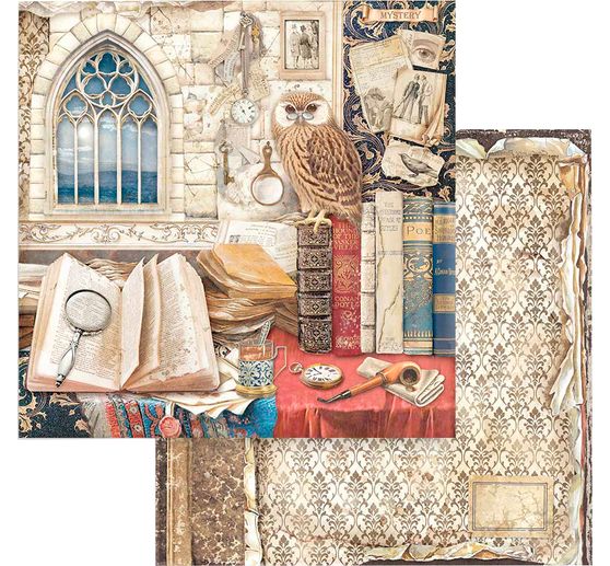 Bloc de papier scrapbooking « Vintage Library »