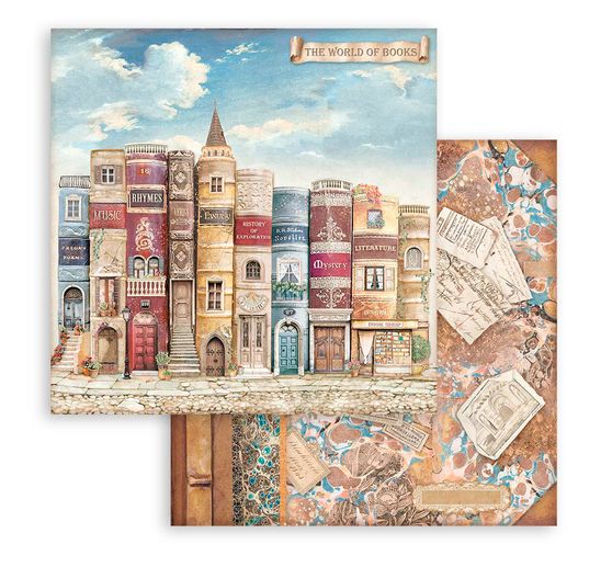 Bloc de papier scrapbooking « Vintage Library »