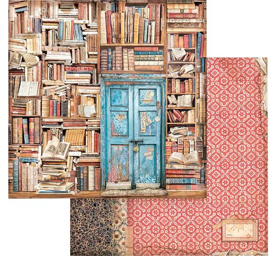 Bloc de papier scrapbooking « Vintage Library »