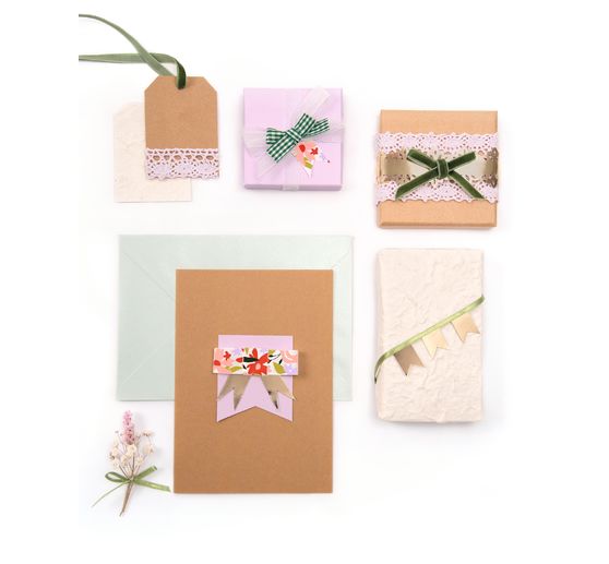 Assortiment de rubans tissus « Flower Fields »